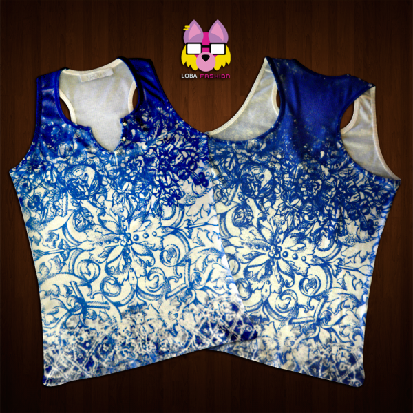 Regata com Strass na Gola - Blue Baroque