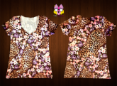 Blusa com botões na gola - Flowery Lady Jaguar